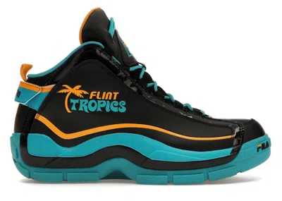 Pre-owned Fila Men's  Grant Hill 2 Semipro Flint Tropics Away Sneakers In Black/teal/zinnia