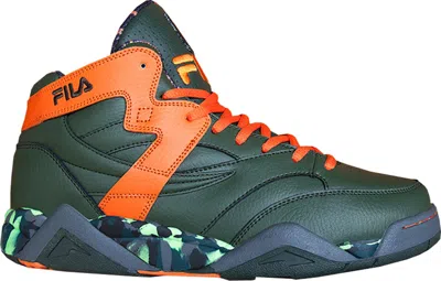 Pre-owned Fila Men's  M Squad Tmnt Sneakers In Dufflebag/vibrant Orange/castlerock In Multi