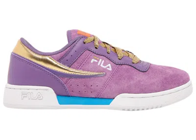 Pre-owned Fila Men's  Original Fitness Dragon Ball Super Beerus Sneakers In Purple/gold