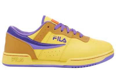 Pre-owned Fila Men's  Original Fitness Dragon Ball Super Frieza Sneakers In Gold/purple