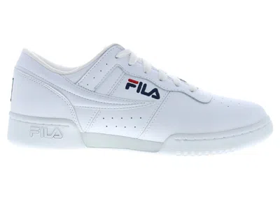 Pre-owned Fila Men's  Original Fitness Red Sneakers In White/navy Blue