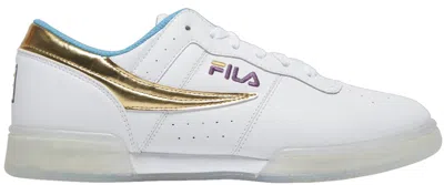 Pre-owned Fila Men's  Original Fitness Wwe Sneakers In White/gold/blue