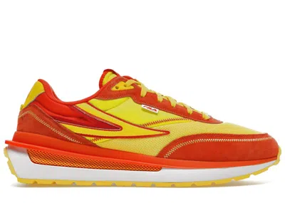 Pre-owned Fila Men's  Renno Dragon Ball Super Shenron Sneakers In Red/yellow