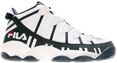 Pre-owned Fila Men's  Spaghetti Tradition Sneakers In White/ Navy Blue/ Red In Multi