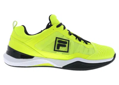 Pre-owned Fila Men's  Speedserve Energized Sneakers In Safety Yellow/black/white