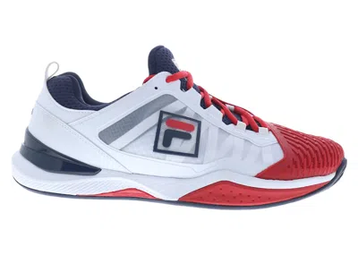 Pre-owned Fila Men's  Speedserve Energized Sneakers In White/red/blue