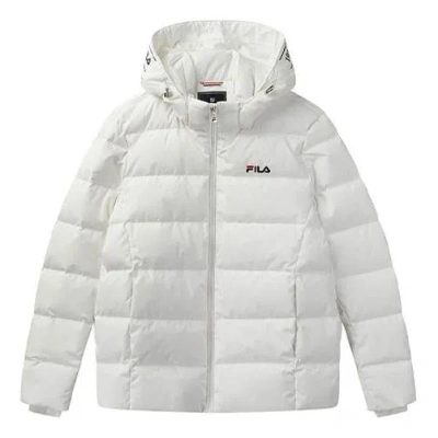 Fila Men's  Stay Warm Hooded Down Jacket White