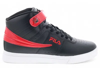 Pre-owned Fila Men's  Vulc 13 Patent Flag Sneakers In Black/red/white In Multi