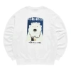 Fila Men's  X Pepe Shimada Crossover Cartoon Printing Sports Round Neck Pullover White