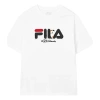 Fila Men's  X Pepe Shimada Crossover Casual Breathable Printing Sports Short Sleeve White T-shirt