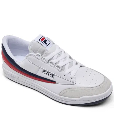 Fila Men's Fx-2 Casual Sneakers From Finish Line In White,navy