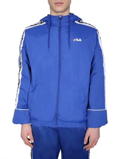Fila Men's Hooded Wind Jacket In Blue