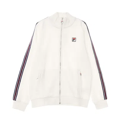 Fila Men's Lightweight High Neck Sweatshirt Hemi Track Jacket Blanc De Blanc In Multi