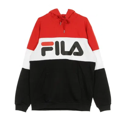 Fila Men's Lightweight Hoodie Men Night Blocked True Red/black/bright White In Multi