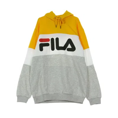 Fila Men's Night Blocked Hoodie Light Gray Melange/bros/bright White/citrus In Multi