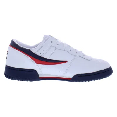 Fila Men's Original Fitness Sneakers In White/navy/red In Multi
