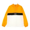 Fila Men's Pull-on Windbreaker Elmo Woven Anorak Flame Orange/bright White/black In Flame Orange/bright White/black