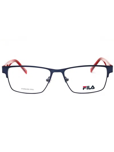 Fila Men's Rectangular Metal Eyeglasses - Vfi259 Model In Black