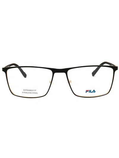 Fila Men's Rectangular Metal Eyeglasses - Vfi878 In Black