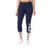 Fila Mistico Womens Compression Mid Rise 23" Capri Legging In Blue