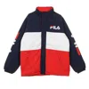Fila Nikolla Men's Jacket Padded Black Iris/true Red/bright White In Black Iris/true Red/bright White