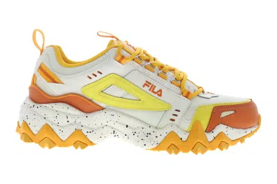 Pre-owned Fila Oakmont Trail White Yellow Yellow (women's) In White/yellow/yellow