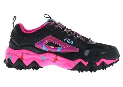 Pre-owned Fila Oakmont Trail (women's) Sneakers In Black/blue/pink In Multi