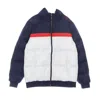 Fila Oliver Puff Jacket Men's Down Jacket Bright White/black Iris/true Red In Bright White/black Iris/true Red