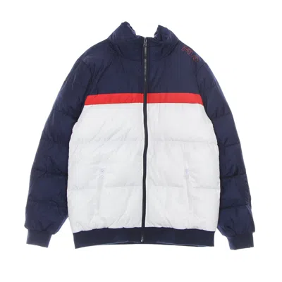 Fila Oliver Puff Jacket Men's Down Jacket Bright White/black Iris/true Red