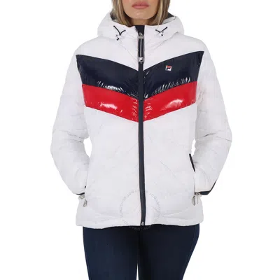 Fila Open Box -  Ladies Color-block Hooded Jacket In White