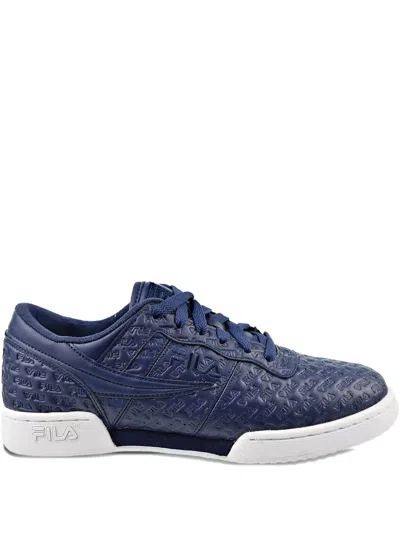 Fila Original Fitness Logo-embossed Sneakers In Blue