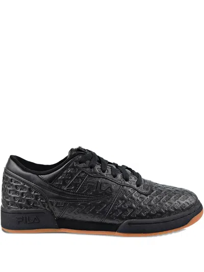 Fila Original Fitness Logo-pattern Sneakers In Black