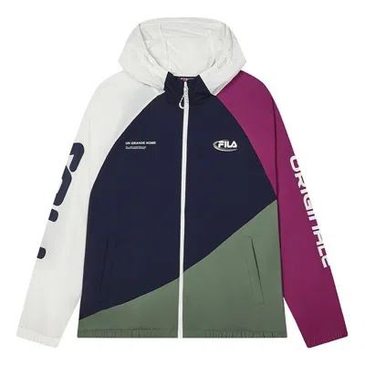 Fila Originale Collection Jacket 'white Navy Purple' In Blue