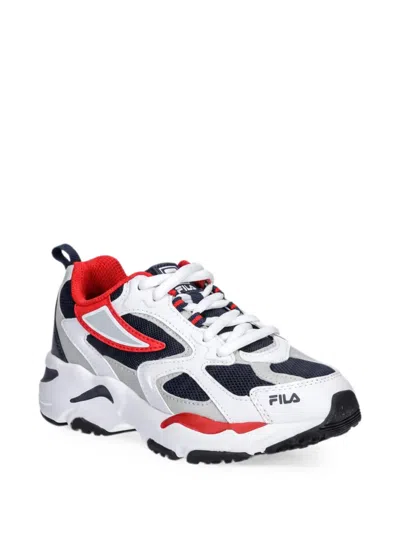 Fila Kids' Panelled Sneakers In White