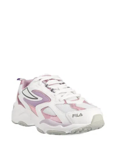 Fila Kids' Panelled Sneakers In White