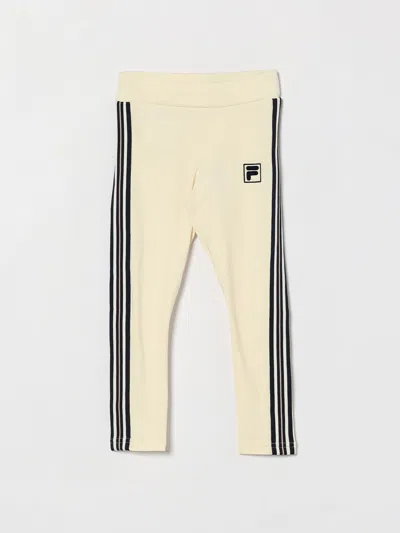 Fila Pants Kids Color Yellow Cream