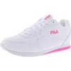 Fila Panzia Womens Faux Leather Lace-up Casual Sneakers In Multi