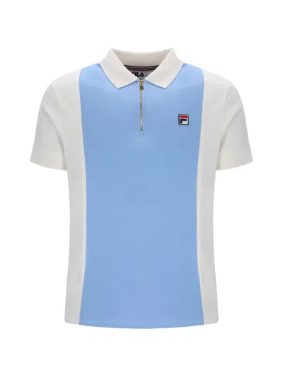 Fila Pierro Zip-up Polo Shirt In Blue