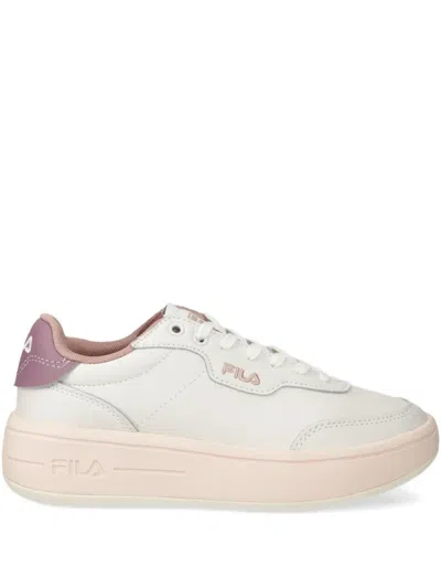 Fila Platform Logo Trainers In White