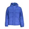 Fila Chic Blue Hooded Jacket With Sleek Print In Blue