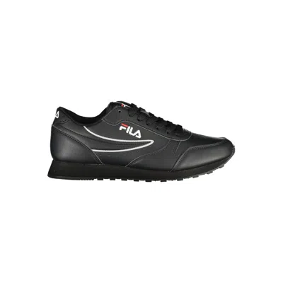 Fila Sleek Black Lace-up Sport Sneakers