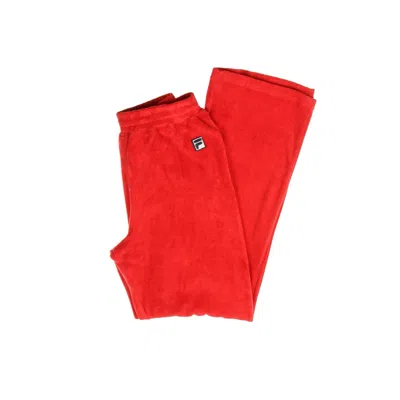 Fila Priscila Women's Lightweight Tracksuit Wide Leg Jog Pant In Red