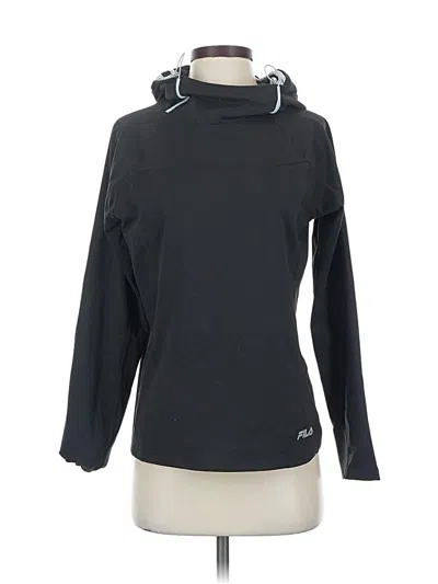 Pre-owned Fila Pullover Hoodie In Black