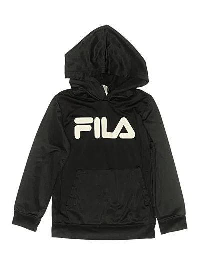 Pre-owned Fila Kids'  Pullover Hoodie In Black