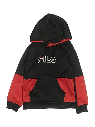 Pre-owned Fila Kids'  Pullover Hoodie In Black