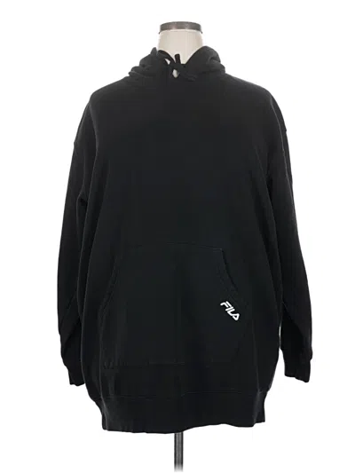 Pre-owned Fila Pullover Hoodie In Black