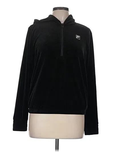 Pre-owned Fila Pullover Hoodie In Black