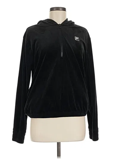 Pre-owned Fila Pullover Hoodie In Black