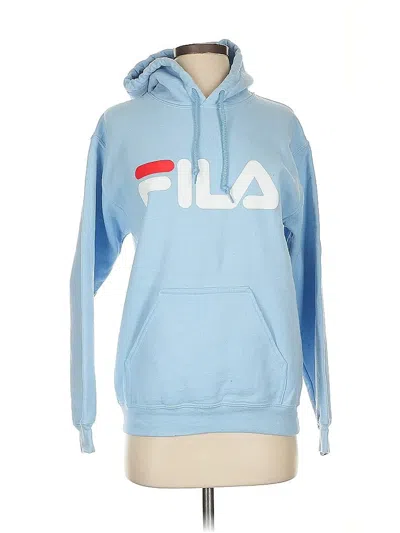 Pre-owned Fila Pullover Hoodie In Blue