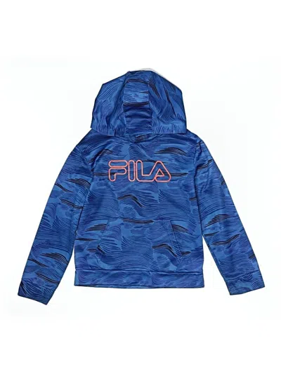 Pre-owned Fila Kids'  Pullover Hoodie In Blue
